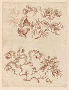 Rami di fiori, da "Recueil de Differentes Fleurs de Fantaisie Dans le Goût Chinois" da Jean Baptiste Pillement