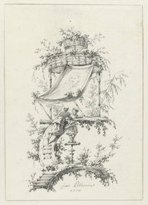 Composizione ornamentale in stile chinoiserie da Jean Baptiste Pillement