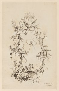 Tavola 6, "Un nuovo libro di ornamenti cinesi" da Jean Baptiste Pillement