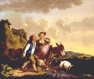 Corteggiamento rustico da Jean Baptiste Pillement