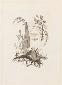 Pagina del titolo, da "Recueil des Tentes Chinoises" da Jean Baptiste Pillement