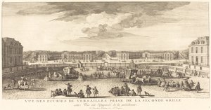 Vista delle Scuderie di Versailles Presa dalla Seconda Griglia da Jean Baptiste Rigaud