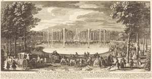 Vista del Bacino di Nettuno nel Giardino di Versailles da Jean Baptiste Rigaud