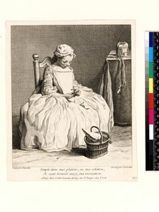Bambina con il suo pranzo (La Petite Fille aux Cerises) da Jean Baptiste Simeon (after) Chardin