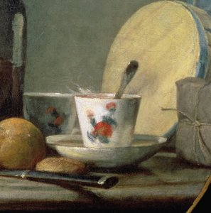 Vaso di albicocche, 1758 (dettaglio) da Jean Baptiste Simeon Chardin