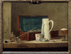 Pipe e vaso per bere o fumare da Jean Baptiste Simeon Chardin