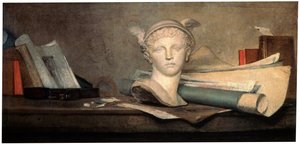Natura morta con attributi delle arti, XVIII secolo da Jean Baptiste Simeon Chardin