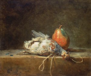 Natura morta con pernice e pera, 1748