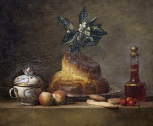Natura morta con brioche da Jean Baptiste Simeon Chardin