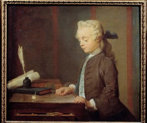 Il bambino Toton. Un bambino che gioca a toton. Dipinto di Jean Baptiste Simeon Chardin, 1738 da Jean Baptiste Simeon Chardin