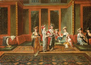 Donne armene che bevono caffè in un interno da Jean Baptiste Vanmour