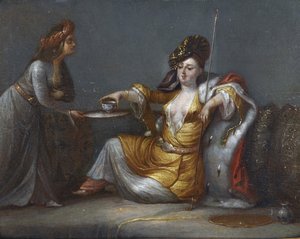 La sultana che prende il caffè da Jean Baptiste Vanmour