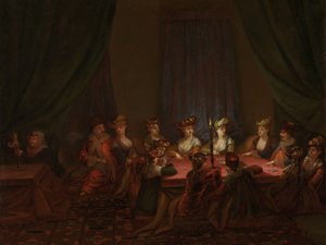 Gruppo di armeni che giocano a carte da Jean Baptiste Vanmour