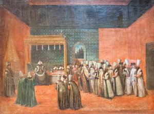 Il sultano Ahmed III riceve un ambasciatore europeo, c.1725 da Jean Baptiste Vanmour