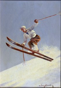 Uno sciatore, c.1930 da Jean Beaudoin