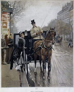 Donna elegante in carrozza a Parigi: 