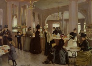 La pasticceria Gloppe, Champs Elysees, 1889 da Jean Beraud