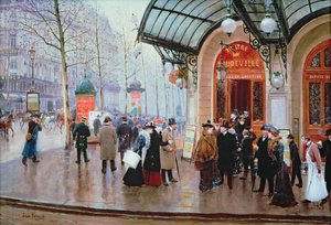 Fuori dal teatro di Vaudeville, Parigi da Jean Beraud