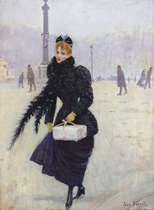 Donna parigina in Place de la Concorde, c.1890