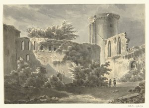 Vista del cortile interno del Château de Botwel da Jean Bernard
