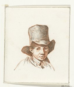 Testa di ragazzo con cappello alto da Jean Bernard