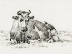 La mucca sdraiata (1825) da Jean Bernard