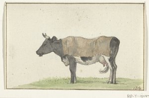 Mucca in piedi con coperta, verso sinistra da Jean Bernard