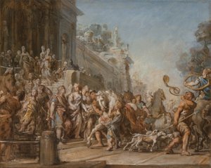 La partenza di Didone ed Enea per la caccia, 1772-4 da Jean Bernard Restout