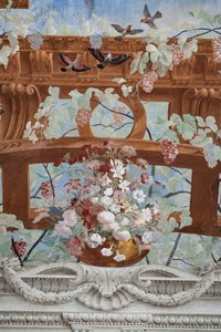 Tralci di vite, uva, fiori e uccelli (dettaglio) da Jean Boulanger
