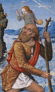 San Cristoforo, c. 1490-1500 da Jean Bourdichon