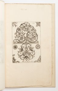 Tavola 12, da Diverses pièces de serruriers da Jean Bérain the Elder