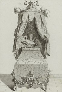 Lit à la Chinoise, pubblicato a metà degli anni 1770 da Jean Charles (after) Delafosse