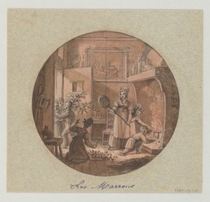 Progetto per un piatto di porcellana dipinta, Les Marrons (Castagne) per il Service des Objets de Dessert (Servizio da dessert) da Jean Charles Develly