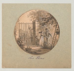 Progetto per un piatto di porcellana dipinto, Les Poires (Pere) dal Service des Objets de Dessert (Servizio da dessert) da Jean Charles Develly