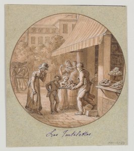 Progetto per un Piatto di Porcellana Dipinta, Les Tartelettes per il Servizio des Objets de Desserts da Jean Charles Develly
