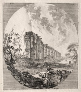 Rovine antiche: antico acquedotto da Jean Claude Richard de Saint Non