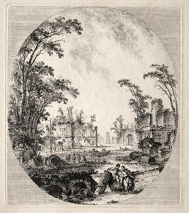 Parte della Vecchia Via Appia da Jean Claude Richard de Saint Non