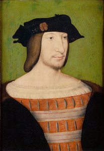 Ritratto di Francesco I 1494-1547, Re di Francia, Duca di Bretagna, Conte di Provenza, 1515 da Jean Clouet
