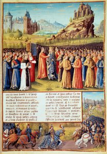 Seconda Crociata: Re Luigi VII detto il Giovane prende la croce a Vézelay alla presenza di San Bernardo di Chiaravalle e del vescovo di Versailles il 31 marzo 1146. Molti baroni presero anche la croce