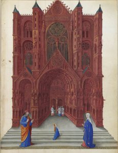 Très Riches Heures del duca di Berry - La presentazione della Vergine Maria nel tempio di Gerusalemme folio 137r