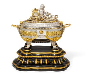 Zuppiera, coperchio e supporto, Malines, c.1780 da Jean Corneille Hendrickx