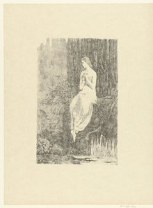 Donna seminuda seduta sulla riva di un fiume (Melancholia)