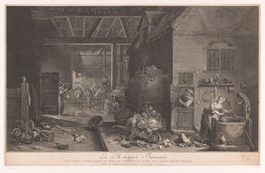 Interno di una fattoria da Jean Daullé