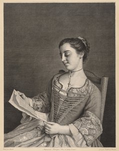 Mademoiselle Lavergne che legge