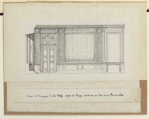 Progetto per decorazioni murali per il Salon de Compagnie da Jean Desmosthene (attr. to) Dugourc