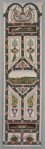 Verdures del Vaticano, c.1799 (seta tessuta e filo metallico con ricamo) da Jean Desmosthene Dugourc