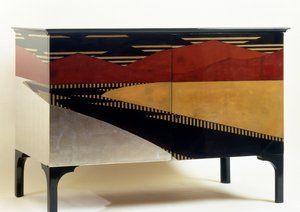 Mobile in stile Art Deco laccato (commode vantaux)