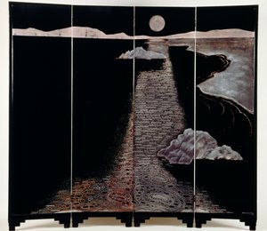 Luce della luna (Claire De Lune), schermo con quattro pannelli da Jean Dunand