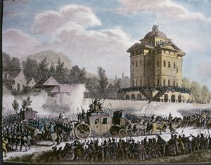 Arrivo del re Luigi XVI a Parigi dopo il suo arresto a Varennes, 25 giugno da Jean Duplessi Bertaux