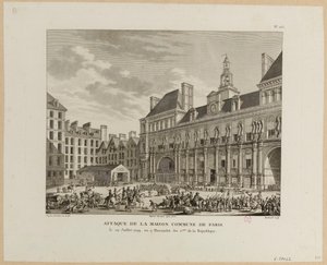 Attacco alla Maison comune di Parigi da Jean Duplessis Bertaux